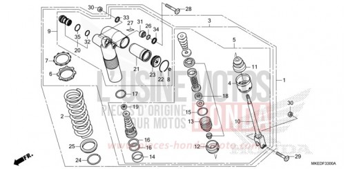 KISSEN, HINTEN CRF450RM de 2021